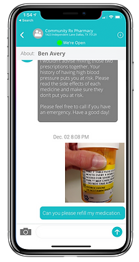 Image of RxLocal App on phone.